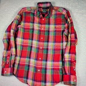 Polo by Ralph Lauren Red and Green Plaid Button-Down Shirt